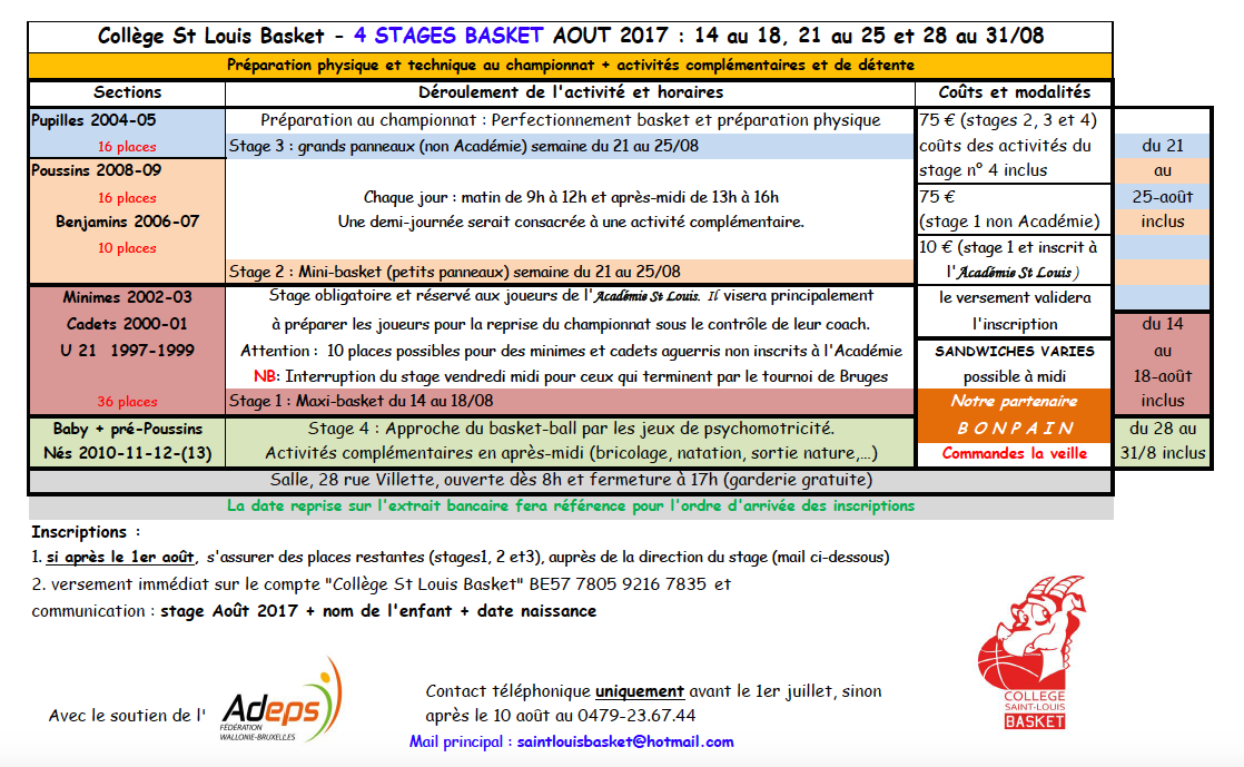 Stage aout 2017